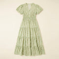 Furgeson | Maxi Dress Tiered Floral Design, Summer Wedding Guest Dress