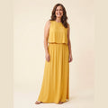 Giselle sleeveless loose-fit maxi dress in yellow