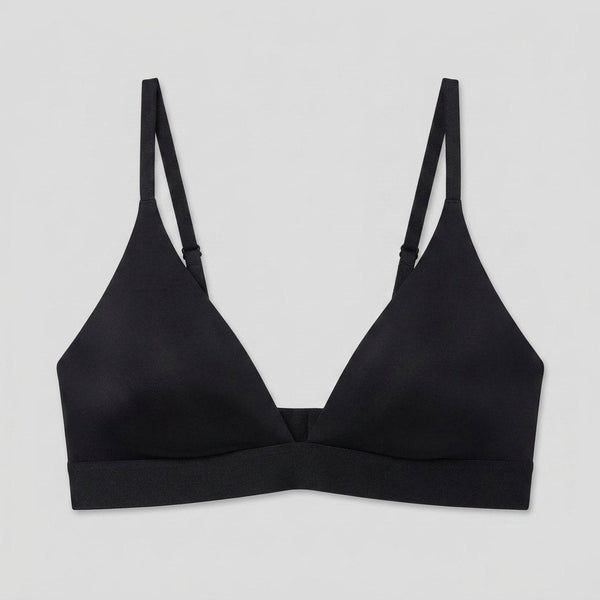 Glimmer Triangle Bralette black front flat-lay