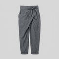 Grove | Harem Pants Women High Waist, Cotton Blend, Asymmetrical Design