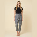 Grove asymmetric wrap harem pants in grey