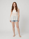 Hadley cutout lace top white