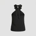 Haven | Halter Top Cross-Over Collar, Regular Fit Womens Top for Going Out