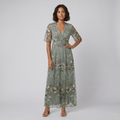 Jade floral maxi dress green - The store Vancouver