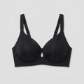 Black jelly lift bra flat-lay