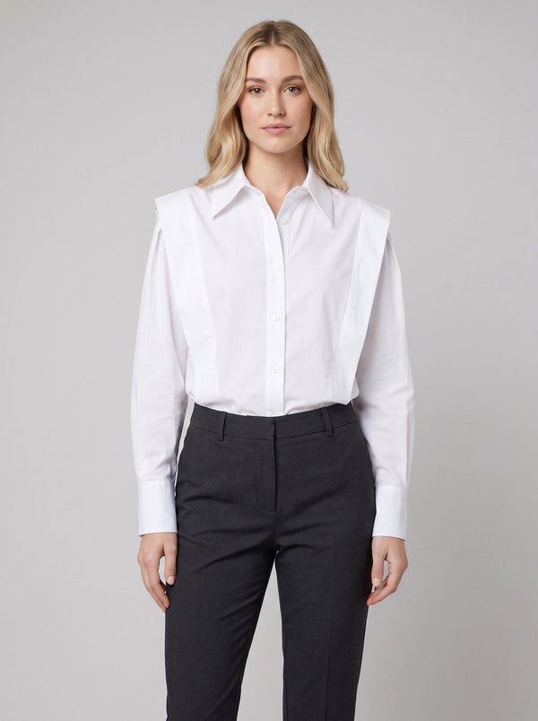 Jen classic formal blouse white