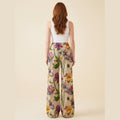 Jovial | Floral Palazzo Pants Retro Flared Design, Soft Breathable Fabric