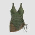 Jude Sarong Wrap Sheer Mesh Beach Cover-Up Army Green