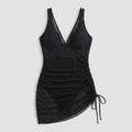 Jude Sarong Wrap Sheer Mesh Beach Cover-Up Black