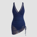 Jude Sarong Wrap Sheer Mesh Beach Cover-Up Blue