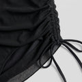 Jude |Sleek Sarong Wrap Sheer Mesh Beach Cover Up, Adjustable Tie