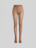 June line sheer tights brown nude back-seam