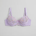 Juno Plunge Bra lilac floral front