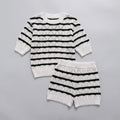 Kira | Knit Lounge Set High-Quality Crop Top and Shorts, Relaxed Fit