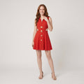Lara mini dress metallic red