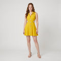 Lara mini dress metallic yellow