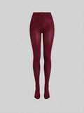 Layan coloured tights burgundy front