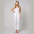 Lina linen pants white