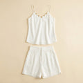 Lina | Women's Set Linen Blend Loungewear with Metal Detail