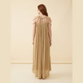 Lina | Maxi Dress Linen Blend, Draped Braids, Ankle-Length