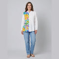 Lina tunic white floral