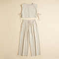 Lina | Two Piece Pants Set Lightweight Linen Blend, Wide Leg Design