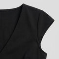 Liora Women's Top | V Neck, Cap Sleeve, Mid-Weight Polyester Blouse