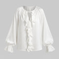 Liora | Satin Ruffle Blouse