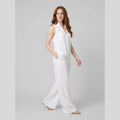 Luna | Jumpsuit Women Breathable Cotton-Linen Blend, Sleeveless Design