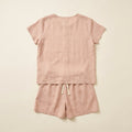 Luna | Pajama Set Lightweight Linen, Short Sleeve for Women
