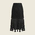 Luna | Luxe Midi Skirt High Waist, Laser Cut Design