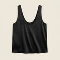 Luna | Satin Tank Top Plunging U-Neck, Relaxed Fit
