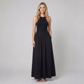 Luna sleeveless rayon maxi dress black