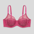 Luna unlined bra raspberry pink front