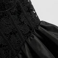 Luxe Corset Top | Lace Patchwork, Puff Hem Design