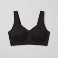 Black jelly bra flat-lay