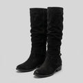 Madeleine black suede knee-high boots