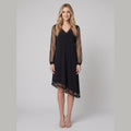 Matilda | evening dress with sheer sleeves