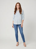 Maven denim shirt light blue on model