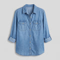 Maven Oversized Denim Shirt | Soft, Relaxed Fit, Classic Button-Up