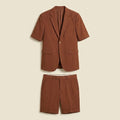 Maverick | Co Ord Set Men Textured Two Piece Set with Blazer and Shorts