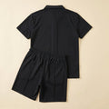 Maverick | Men's Summer Set Breathable Zipper Polo Shirt and Shorts