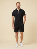 Maverick | Men's Summer Set Breathable Zipper Polo Shirt and Shorts