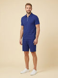 Maverick | Men's Summer Set Breathable Zipper Polo Shirt and Shorts