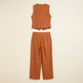Maverick | Trouser Set Linen Matching Top and Trousers, Tailored Wide Leg Design