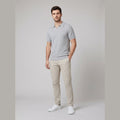 Milo | Mens Polo Shirt Textured Knit, Buttonless V-Neck