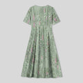 Mira | Floral Dress Lightweight Midi, V-Neck with Pockets