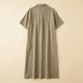 Mira | Maxi Dress Linen Blend, Short Sleeves, Perfect for Summer