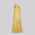 Mira | Long Dress Satin Open Back with Slit, Perfect for Wedding Guest and Formal Occasions
