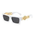 Mona square sunglasses white frame